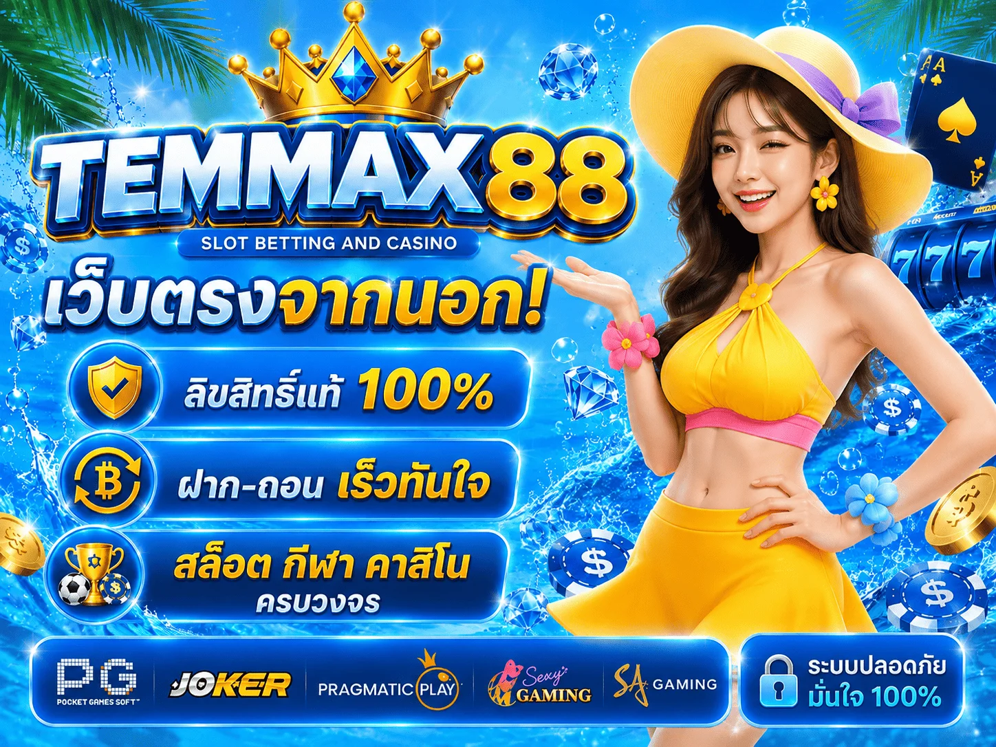 TEMMAX88 สล็อตเว็บตรง คาสิโน ฝากถอนออโต้ 24 ชม.